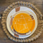 Orange Abstract Bread Plate