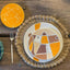 Orange Abstract Bread Plate