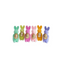 Set of 6 Multi Color Bunnies with Golden Eggs