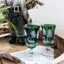 Green Stag Crystal Wine Glass