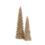 Pair of Tall Champagne Glitter Trees